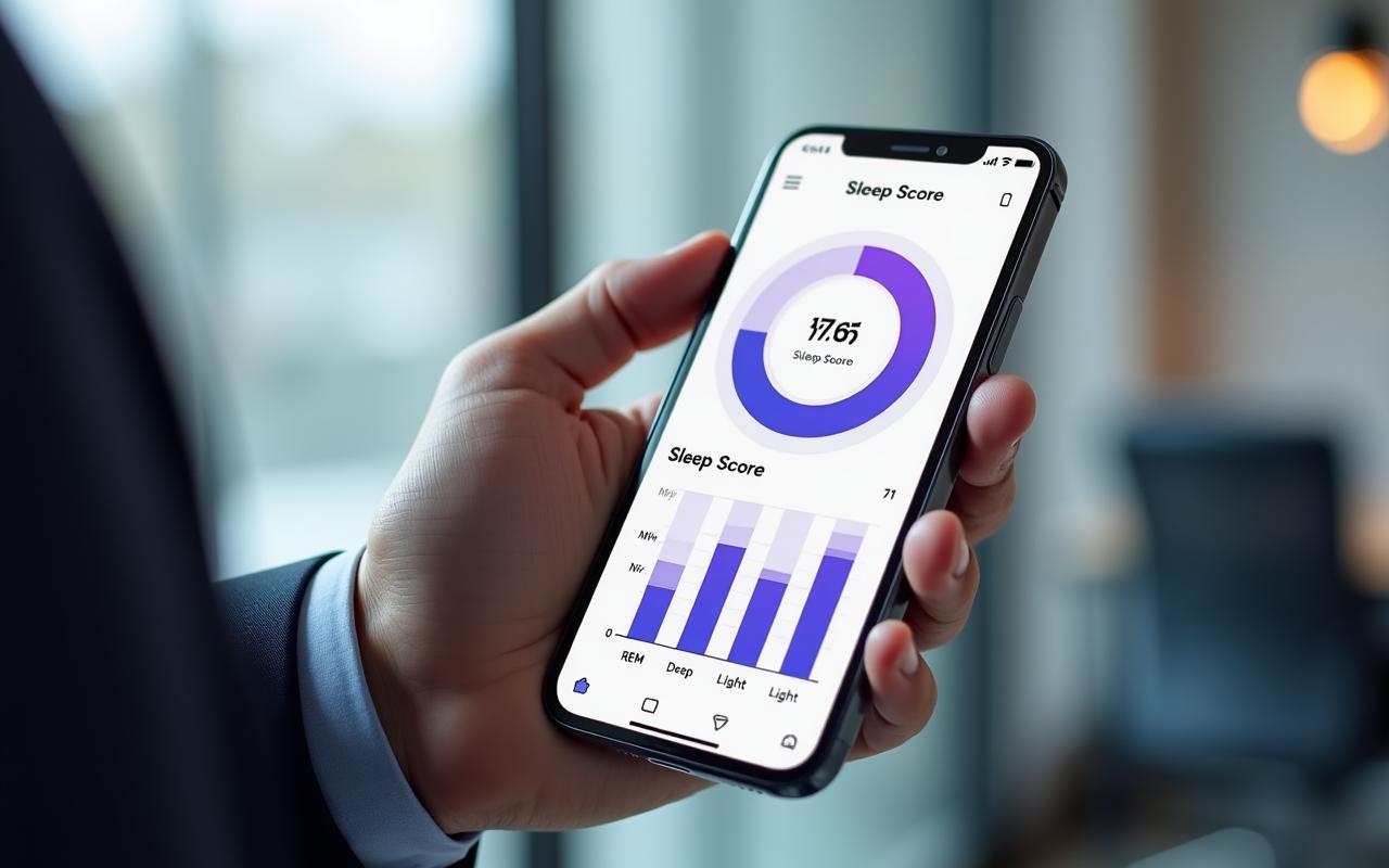 Analysis of sleep cycles on a mobile dashboard